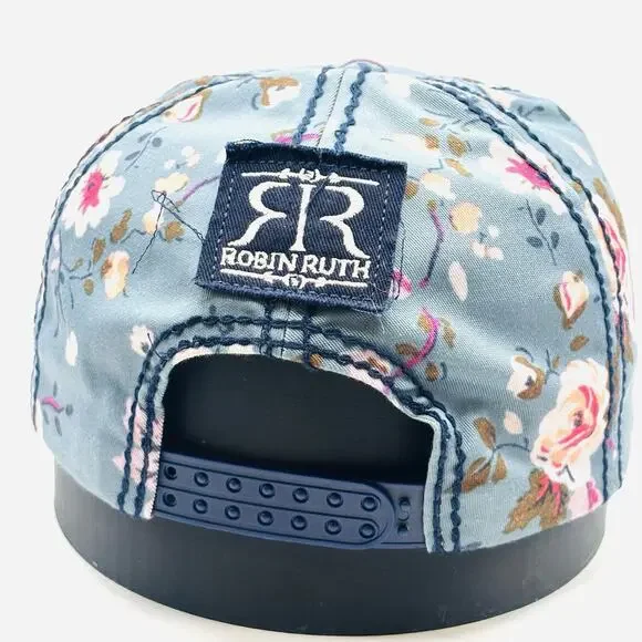 Robin Ruth Paris Floral Snapback Hat Embroidered Tourist Streetwear Cap - Picture 2 of 5